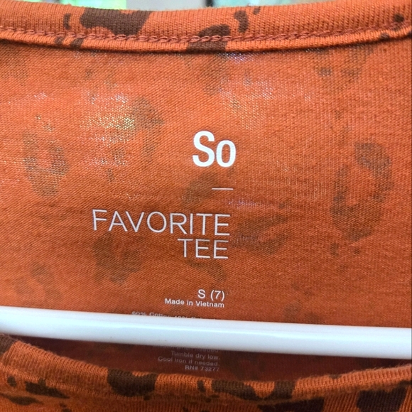 🖤5/$25🐝 Girls Small 7 Long Sleeve Shirt SO Cheetah Print NWOT - Picture 3 of 3